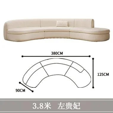 Bogensofa, leichter Luxus und modernes Wohnzimmer, Empfangssofa