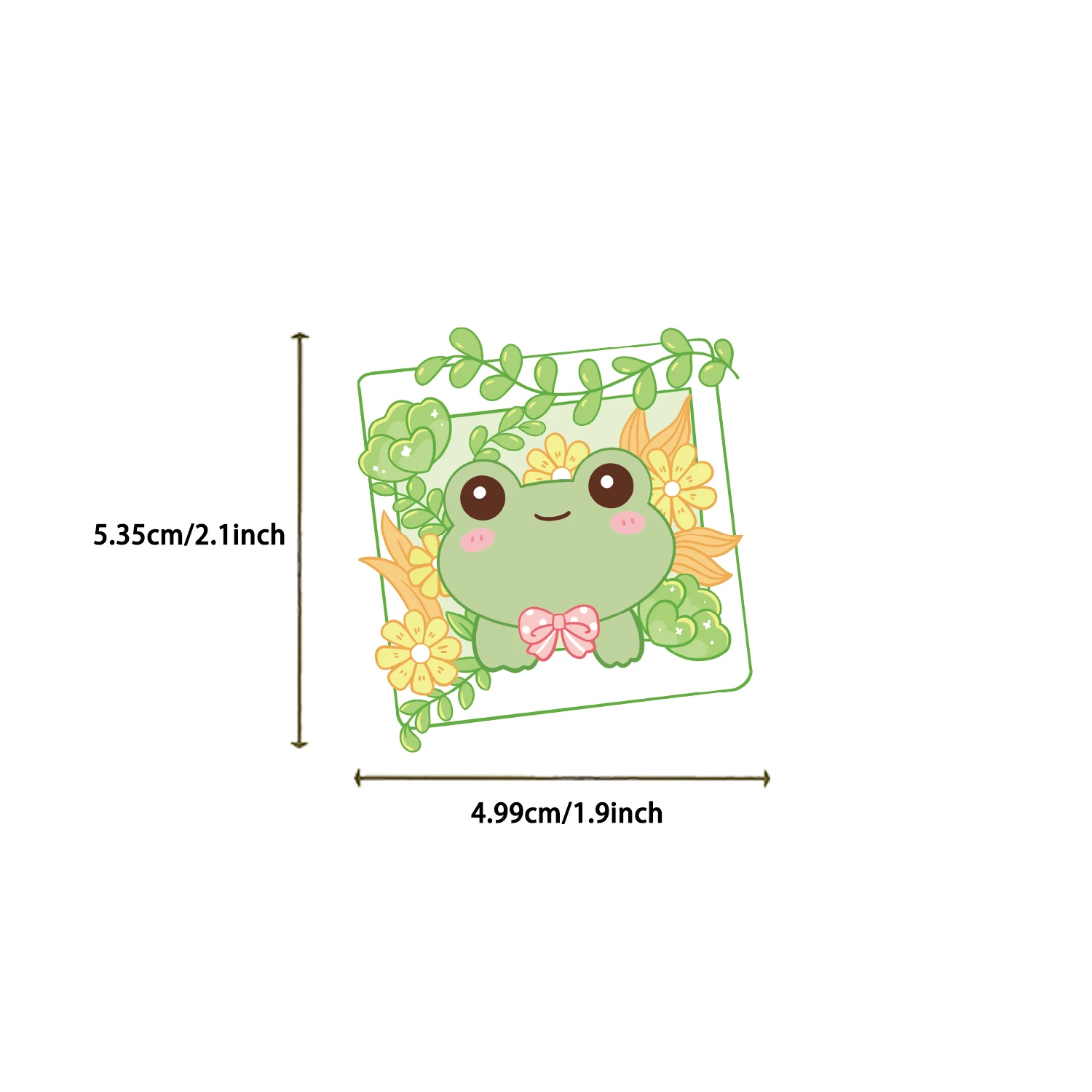 50pcs Cute Little Frog PVC Sticker Aesthetic Stationery School Supplies DIY Decoration Korean Scrapbooking Waterproof Decals