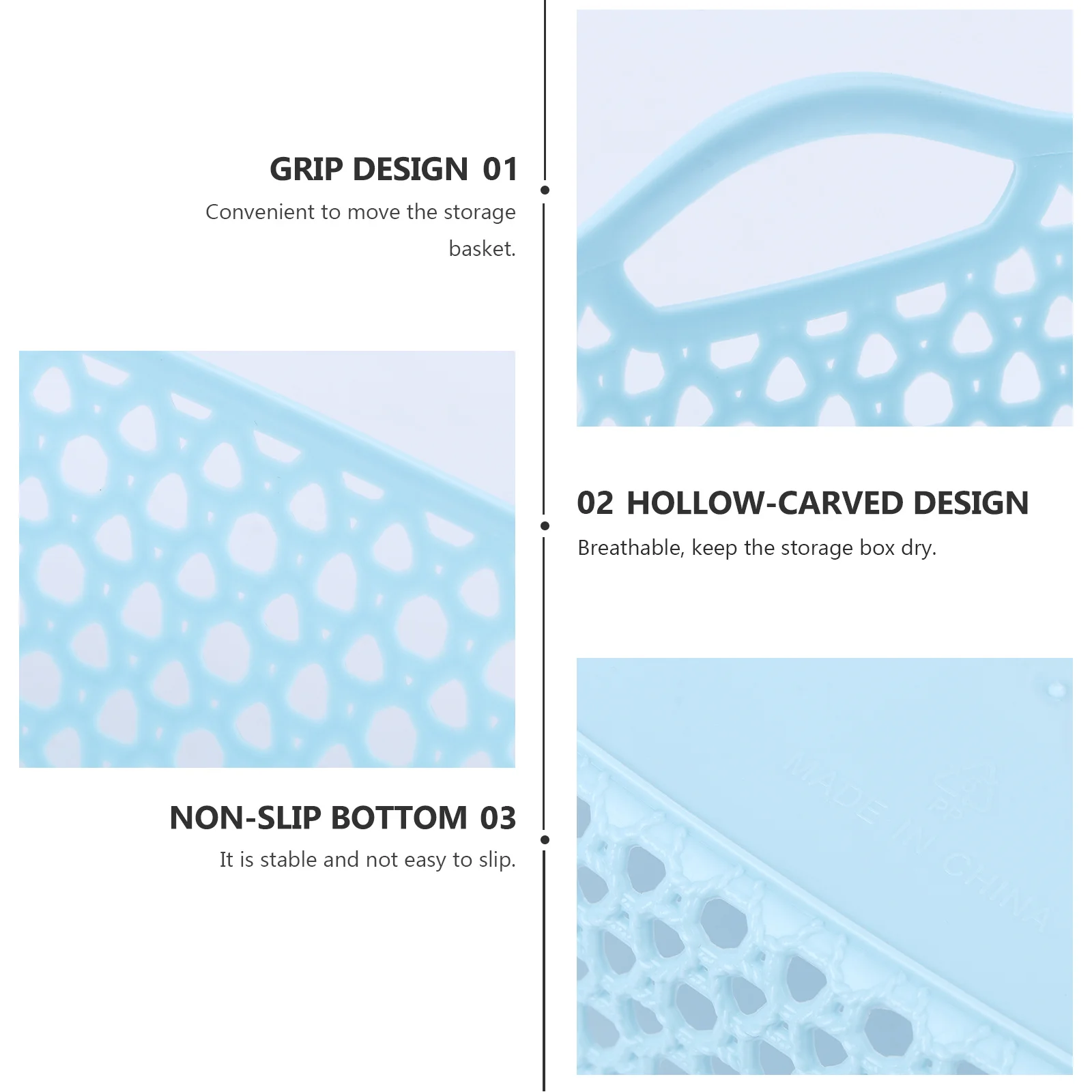 

5Pcs Plastic Storage Basket Desktop Organizer Sundries Container Home Office Kitchen Bedroom Bathroom Storage Holder