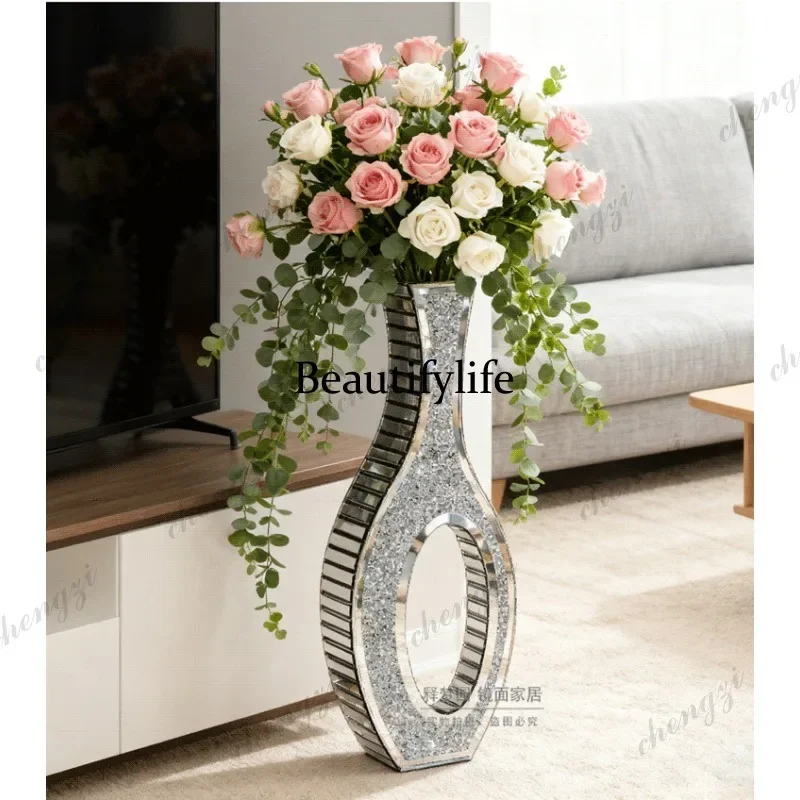 D1089 European mirror vase flower arrangement ornament home decoration wedding flower arrangement ornament