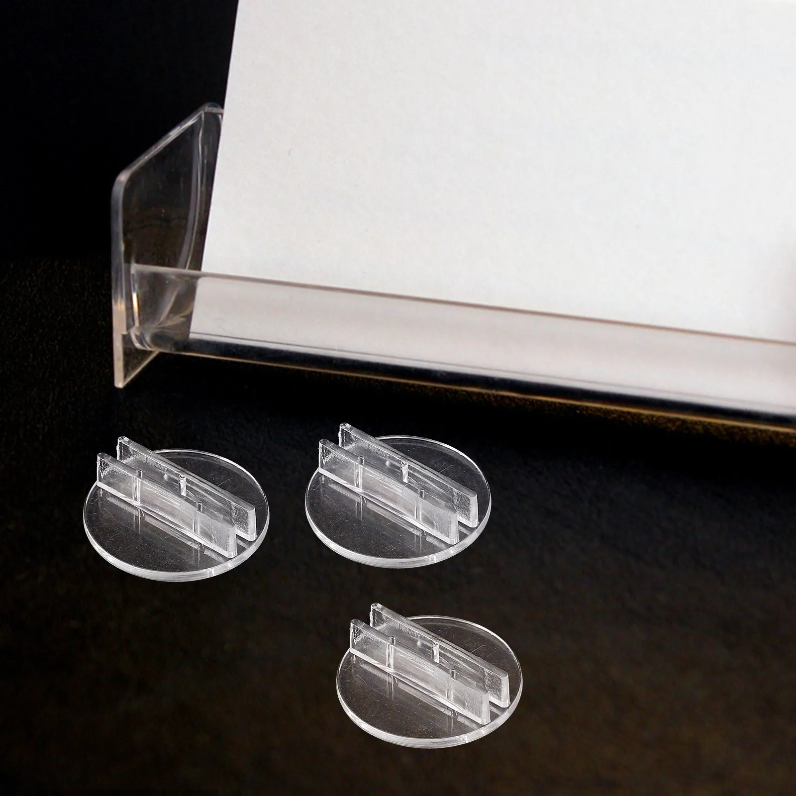 

100 шт. прозрачных пластиковых подставок для карт, держателей для визиток, органайзеров для настольных игр и хранения игровых элементов