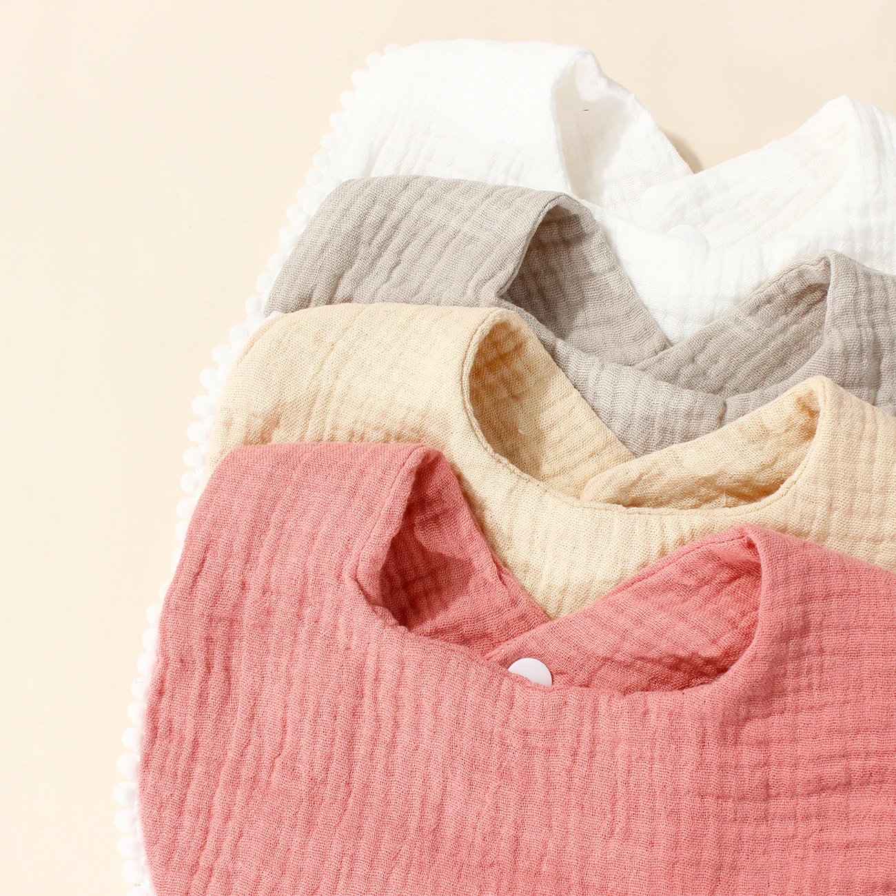 4-piece set of drool bibs, baby A-grade pure cotton, boys' autumn and winter, trendy fast-dry, extra-large and wide gauze