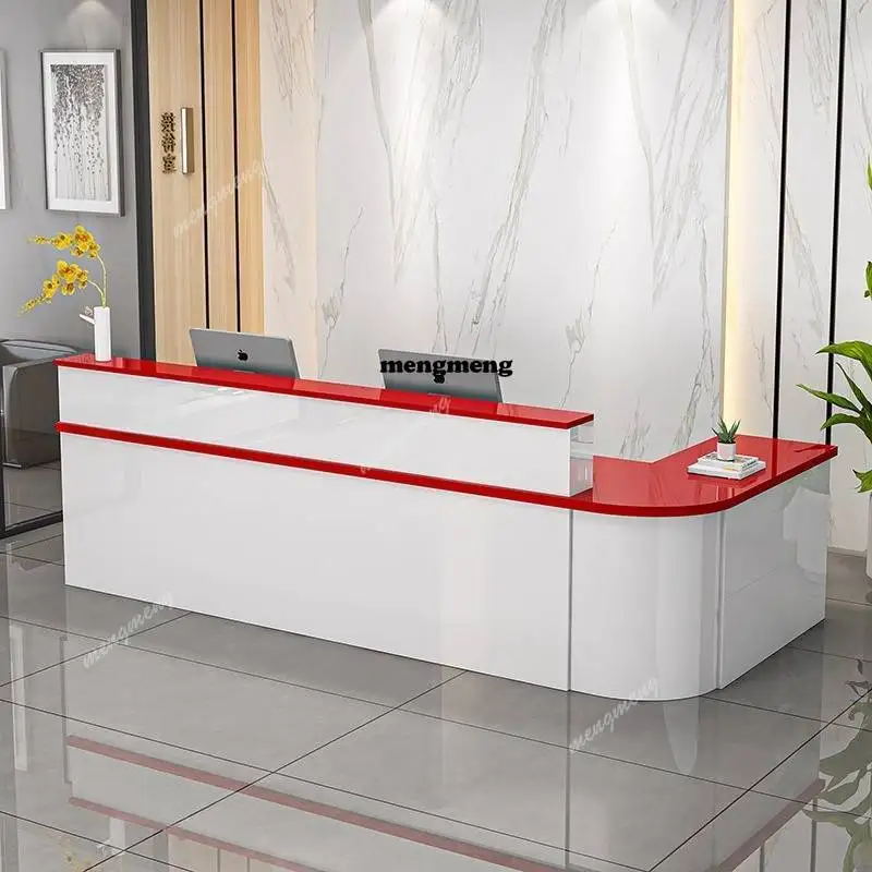 

Decor Design Reception Desks Orange Checkout Corner Drawers Reception Desks Classic Luxury Recepcion Mostrador Office Furniture