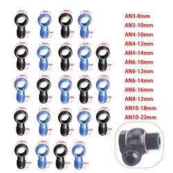 Aluminum Banjo Adaptor Bolt AN3 AN4 AN6 AN8 AN10 An To 12mm 14mm 16mm Brake Fitting Blue