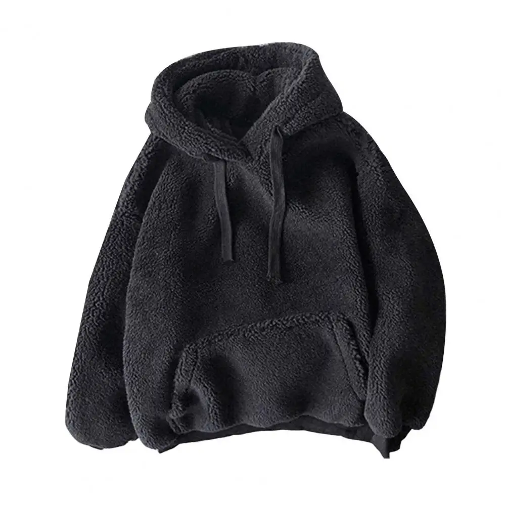 Plush Lambswool Sweatshirts Hoodies Men Women Autumn Winter Loose Fluffy Velvet Cashmere Women Hoody Sweatshirt Casual Pullover