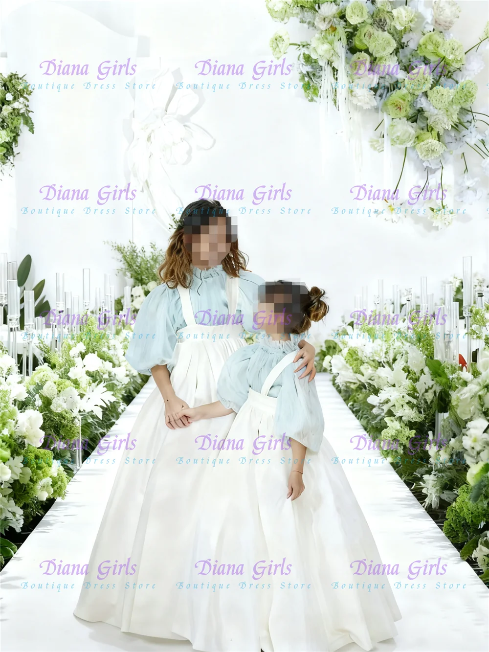 Lovely Light Pink Two-piece Set Flower Girl Dress Quality Tulle With White Taffeta Little Princess Wedding Party Evening Gowns