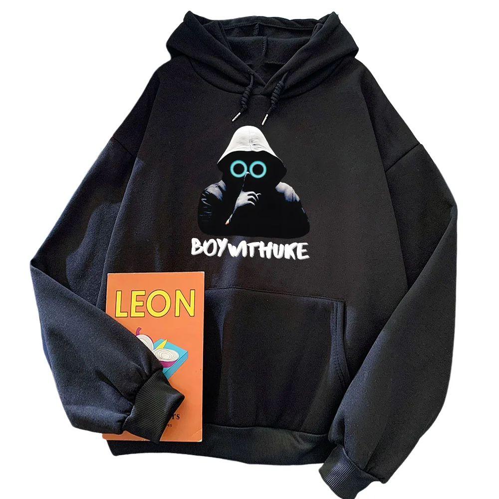 ملابس مطبوعة BoyWithUke المغني Roupas Femininas هوديي 2025 الخريف/الشتاء جديد الرجال النساء القطن الخالص هوديي نمط #2