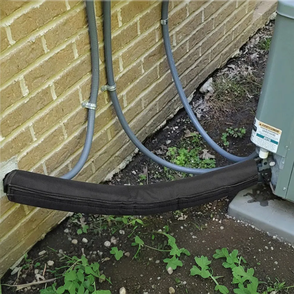 Portable AC Hose Insulation Sleeve 3 Layers Insulated AC Hose Cover HVAC Copper Pipe Insulation Cover Protector for Outside