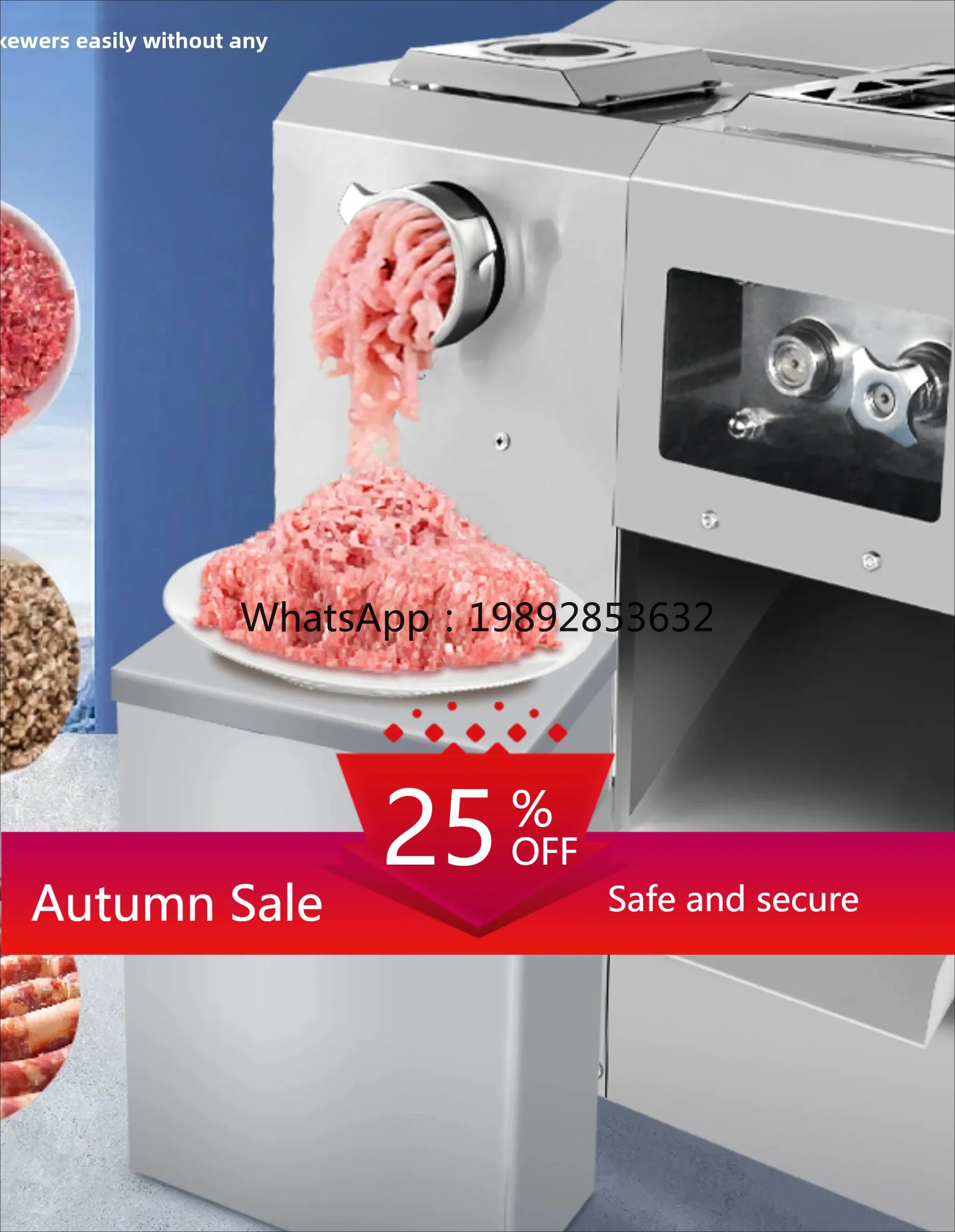 electric high-power multi-function small fresh meat slicing shredded  diced meat automatic  slicing