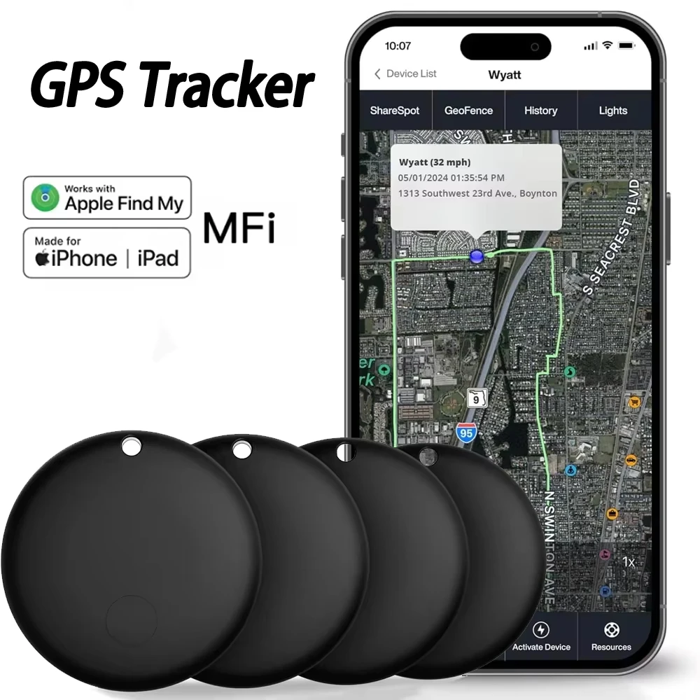 1/2/3/4PCS Air Tags GPS Tracker Tag Work with Apple Find My (iOS Only) Smart Tag Item Finders for Key Luggage Backpack