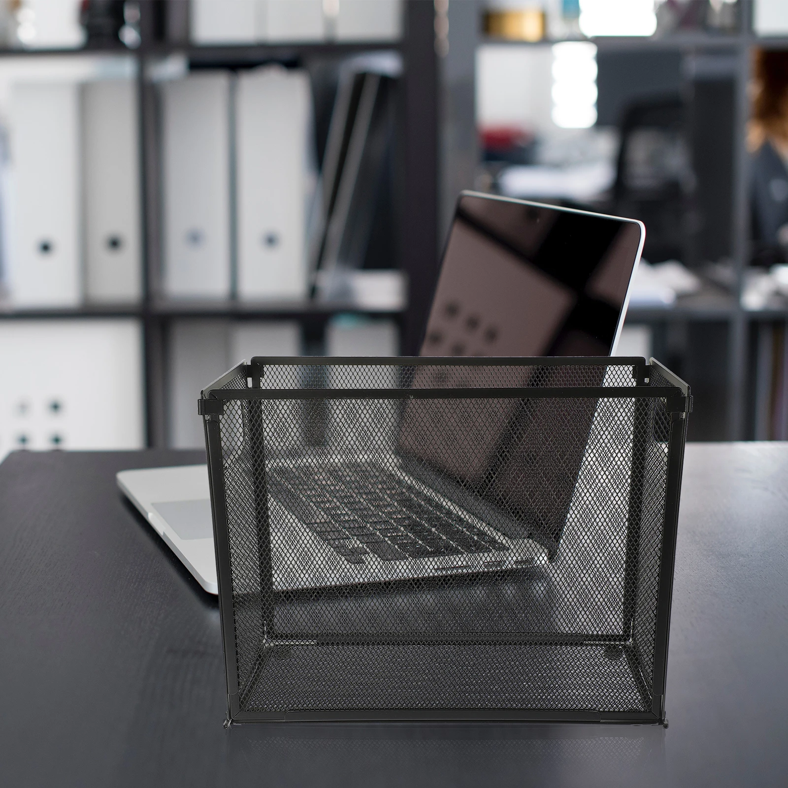 

File Document Basket Book Storage Rack Mesh Files Books Holders Office Magazine Holder Iron Material Desktop Organizer Simple