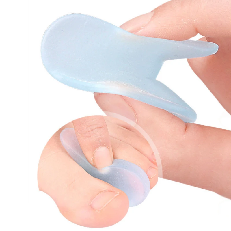 Separador de dedos de Gel para el cuidado de los pies, Corrector de juanetes de Hallux Valgus, Protector ortésico de silicona para el pulgar, enderezar, 1 par