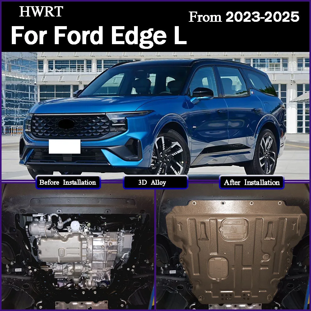 For Ford Edge L 2023-2025 2.0T Under Engine Splash Shield Mud Guard Board Mudguard Black Fender Cover Plate Protect