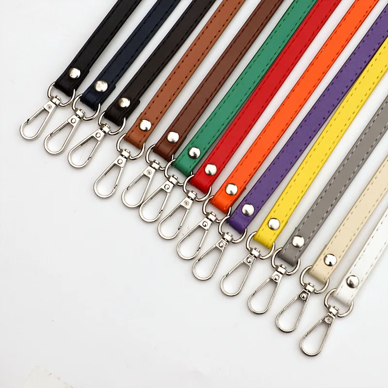 128cm PU Leather Bag Strap Long Adjustable Crossbody Strap Bag Belt Replacement Belt Shoulder Strap 1.2cm Wide Bags Handles