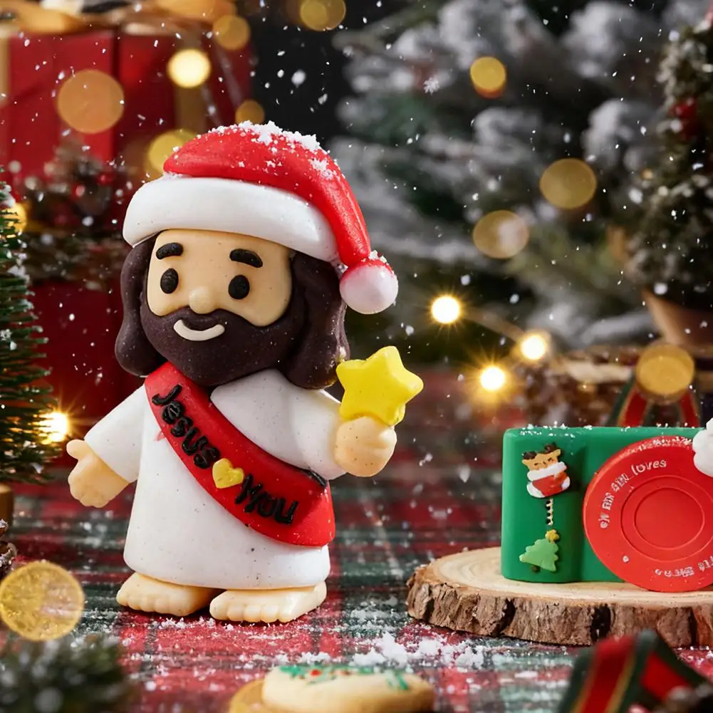 50 قطعة شخصيات يسوع الصغيرة يسوع يحبك ألعاب الجيب المطاطية شخصيات صغيرة لإخفاء والسعي حفلة دينية لمدرسة الأحد #3