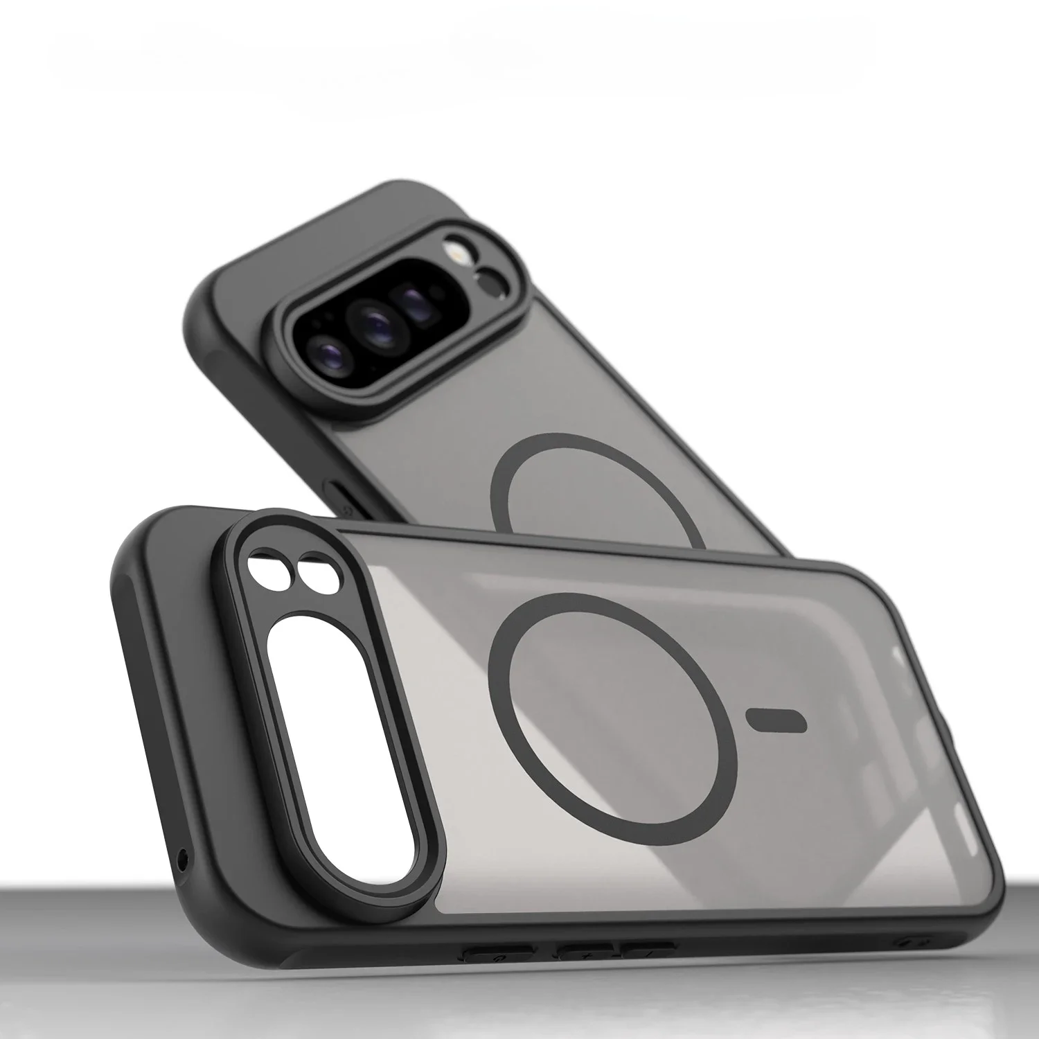 Handyhülle für Google Pixel 9 10 Pro XL 9A, magnetische Aufladung, matt, transparent, stoßfest, durchscheinend, mattiert