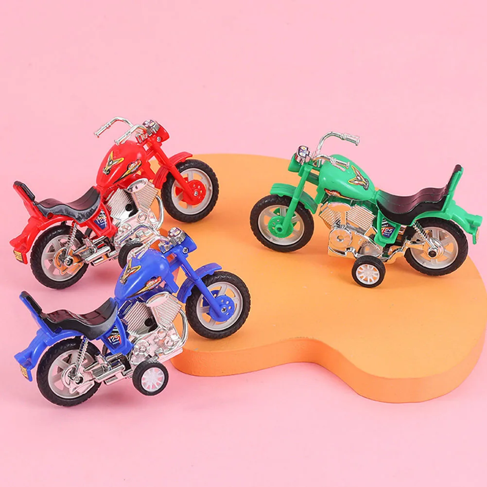 

4 Pcs Pull Back Motorcycle Toy Safe Plastic No Design Easy to Play Parent Toddler Interaction Simulation
