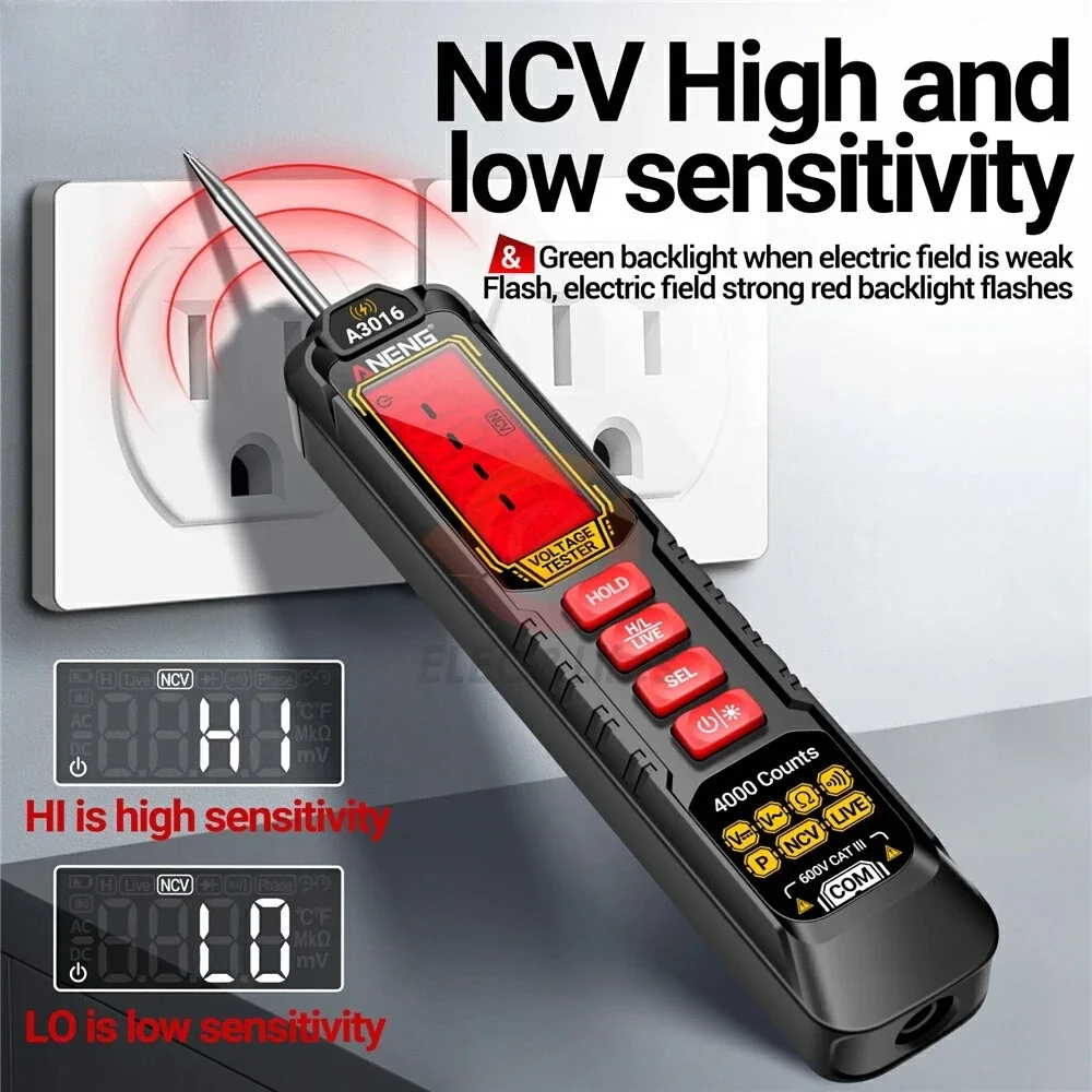 

A3015 A3016 Digital Car Multimeter Voltage Detector Pen, Fault Maintenance Circuit Tester Probe Test Pen Tools