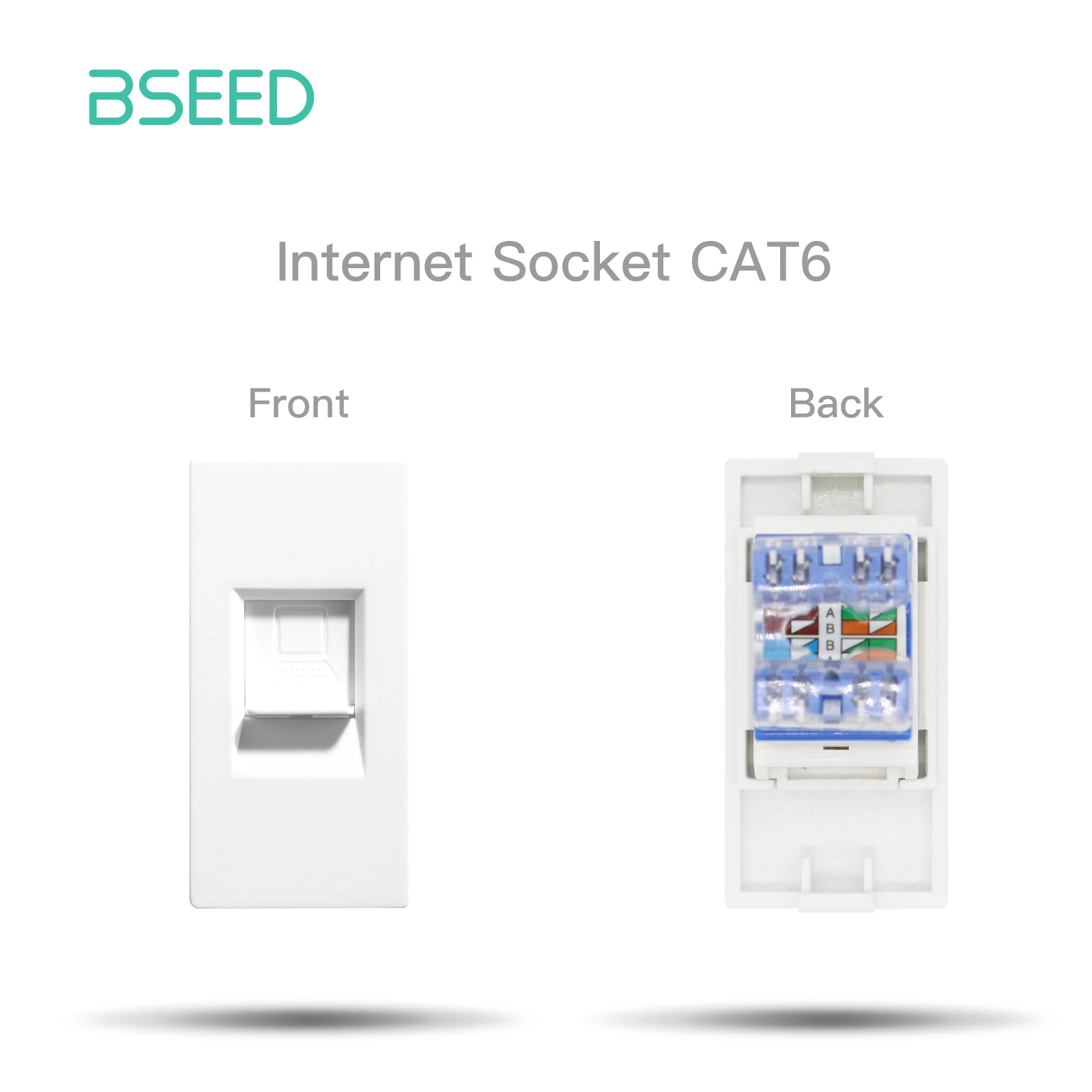 BSEED Glasrahmen TV/ST/USB-Buchse Typ-C EU-Buchse CAT5 RJ45 HDMI-Buchse Funktionsteile 1/2Wege mechanische Tastenschalter Teil