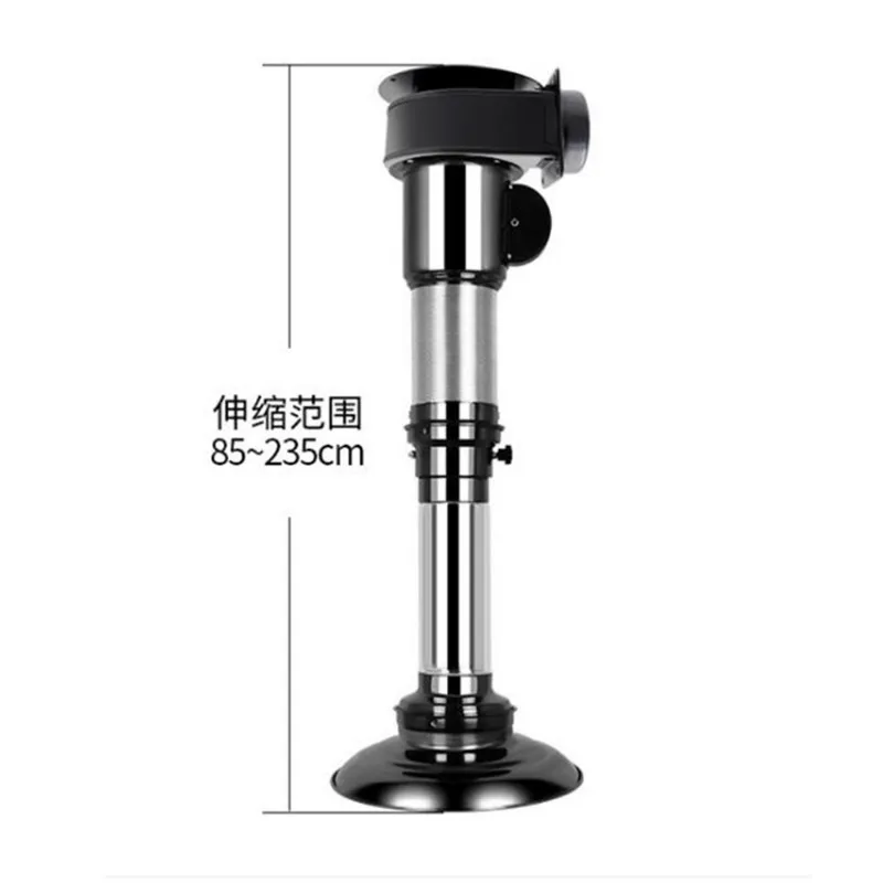 Telescopic Smoke Exhaust Duct With Fan Top‑Vent Smoke Hood Chimney Pipe For Korean BBQ Barbecue Smoking Extraction Equipment