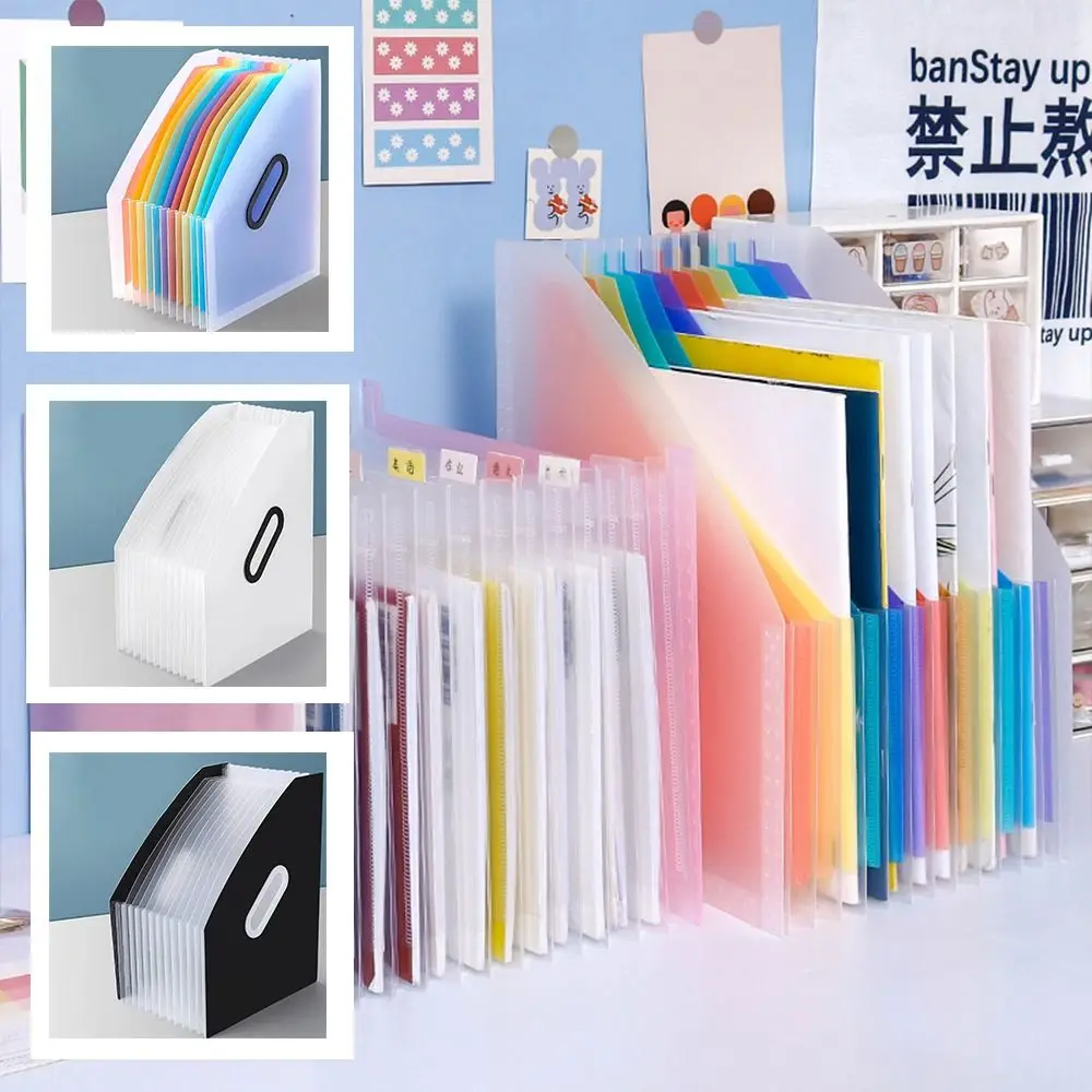 

Multi-layer 13 Pockets File Folder Large Capacity Waterproof A4 Expanding Organ Bag Portable File Storage Document Holder