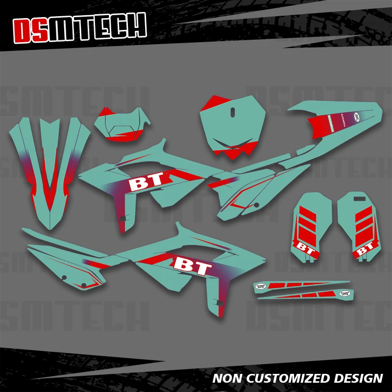 

DSMTECH For Beta RR 2020 2021 2022 125 200 250 300 350 390 430 Graphics Decals Stickers Motorcycle Background Custom Number 002