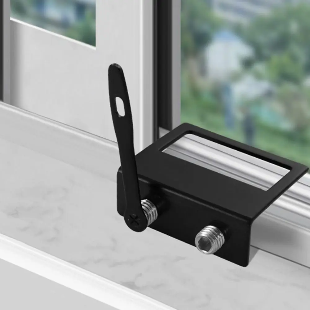 Sliding Security Window Locks Durable Adjustable Aluminum Alloy Window Lock Stopper Safety Sliding Door Clips Window