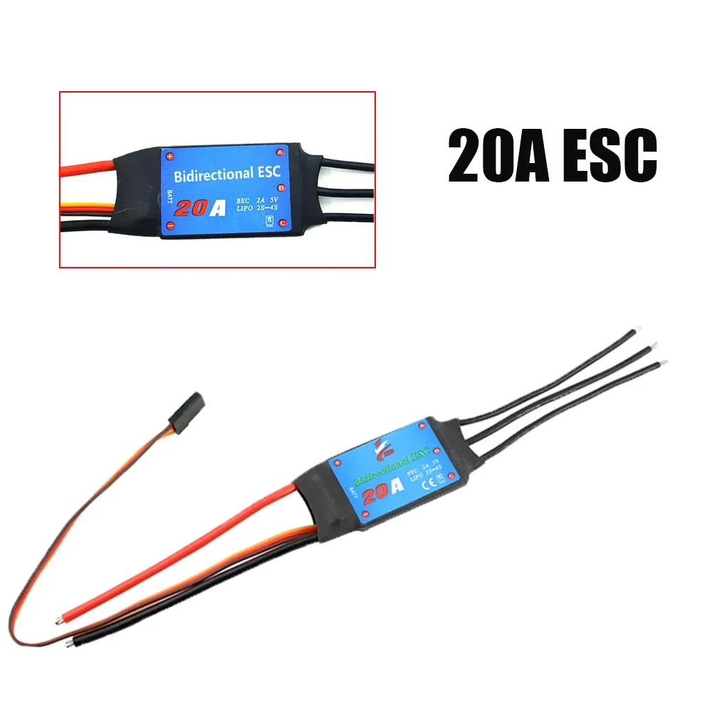 ZMR bidireccional sin escobillas ESC 20A 30A 40A 50A 60A 80A Lipo 2S-4S para coches RC barcos propulsores submarinos