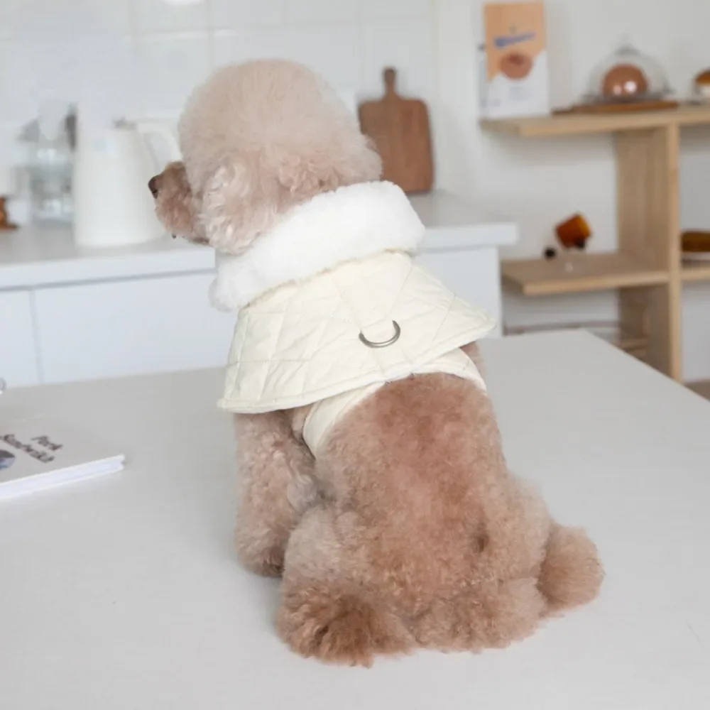 Pet Autumn Winter Cloak Shawl Pulling Cute Dog Lapel Coat Pet Clothing Cat Clothing Teddy Clothing Puppy Clothes Dog Costume