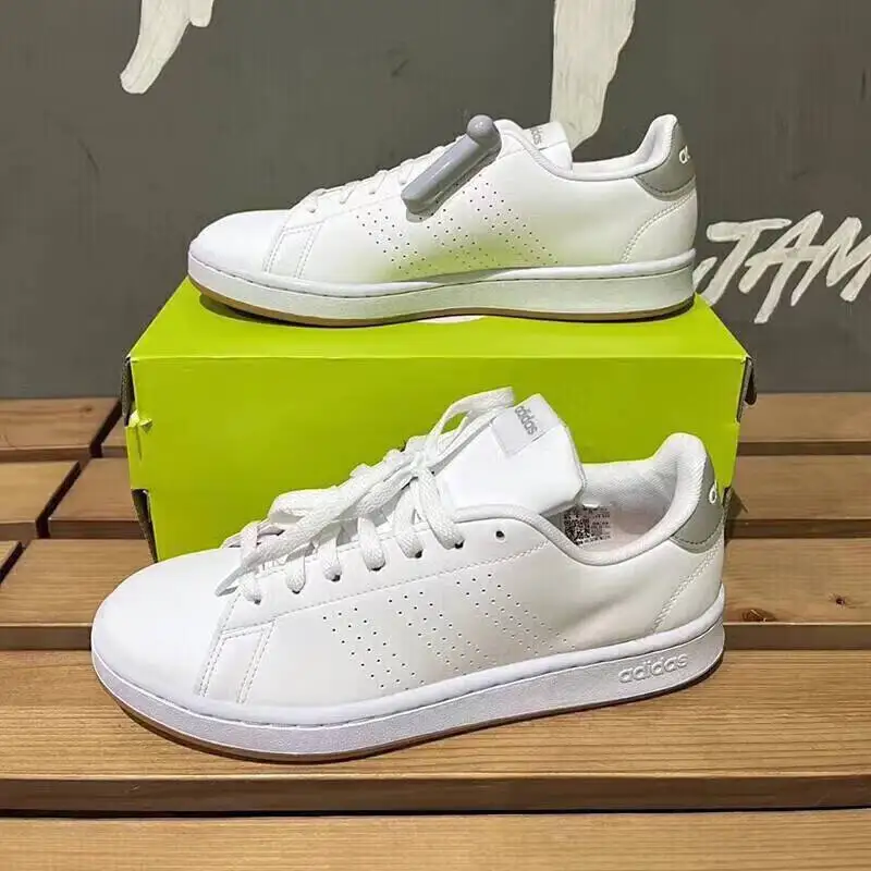 Adidas Herenschoenen Laag Uitgesneden Lederen Witte Schoenen Ademende Demping Lichtgewicht Casual Schoenen Sportschoenen Gz5303