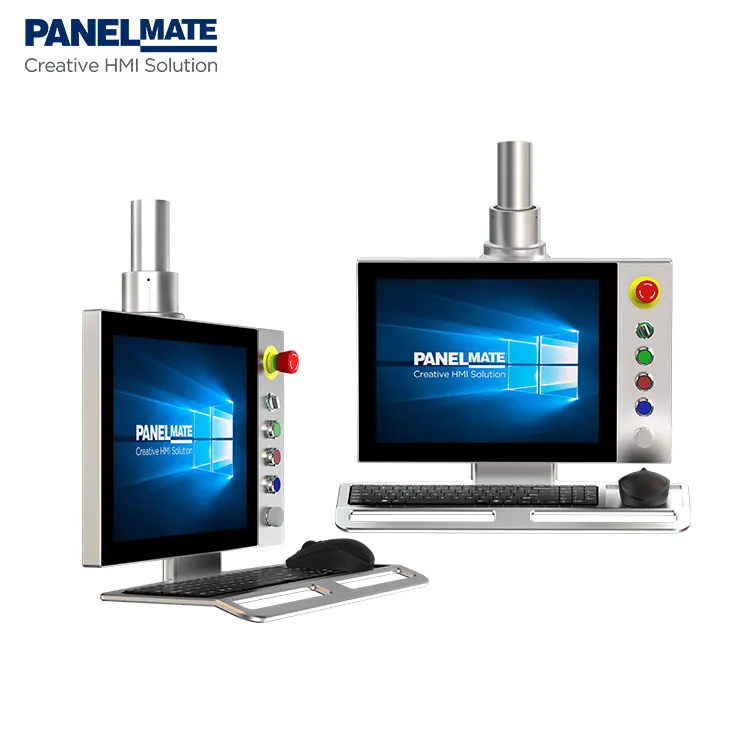 

15-дюймовый высокоинтегрированный панельный ПК с кронштейном для клавиатуры, передняя панель IP65, панель промышленного управления