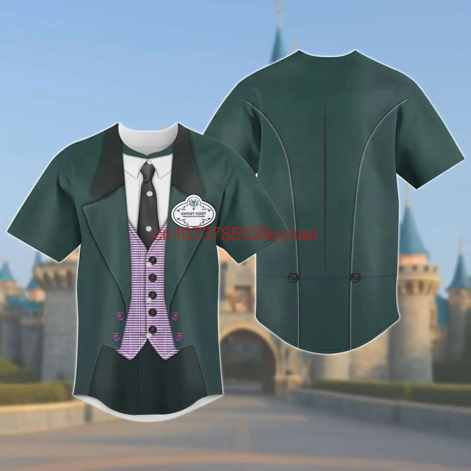 

New Disney Haunted House Baseball Jersey 2025 Halloween Men's And Women's Baseball Shirts 3D Printed Breathable Quick Drying Top