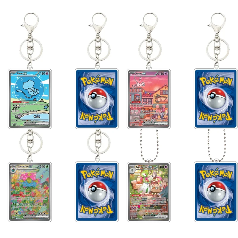 

Ptcg Acrylic Keychain Special Illustration Rare Charizard Mew Venusaur Zapdos Gardevoir Alakazam Diy Game Card Pendant Decor