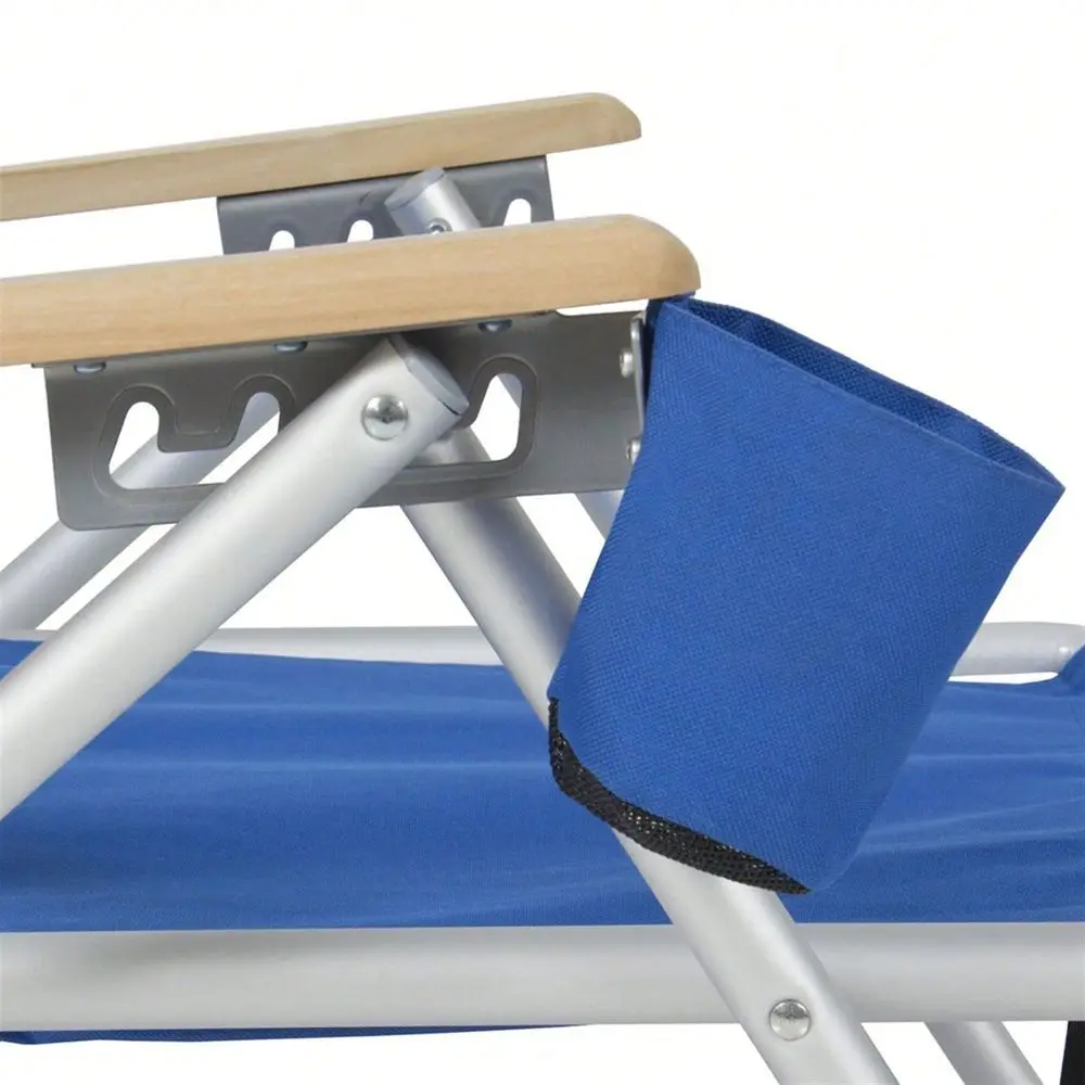 

Portable High Strength Beach Chair With Adjustable Headrest For Comfort Foldable, Easy To Carry Ideal For Beach, Poolside, Camp