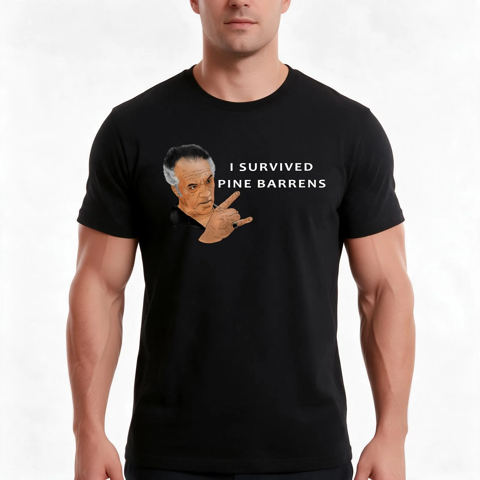 Paulie Walnuts - Pine Barrens T-Shirt, Summer Casual Cotton Tee, Oversized Streetwear Tops, Vintage Graphic Print, 100% Cotton