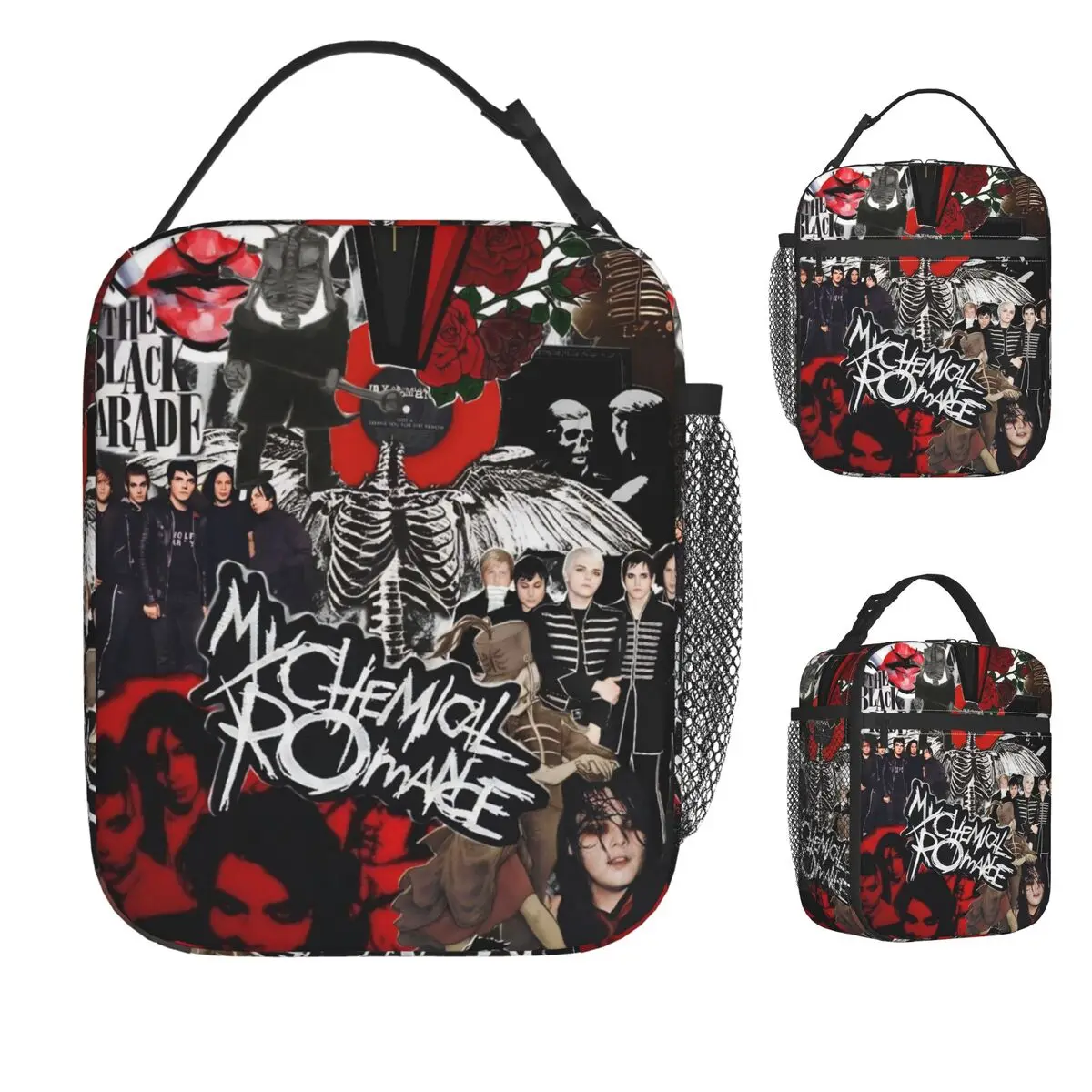

My Chemical Romance MCR Music Band Сумка для обеда для взрослых Ланч-бокс Повседневная дорожная сумка-холодильник Портативная сумка-холодильник Оксфорд Сумки для еды
