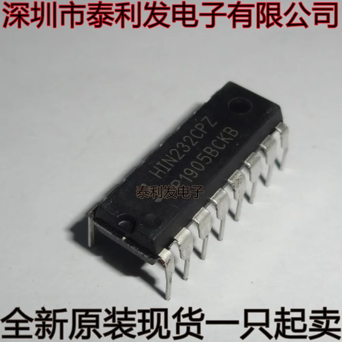 2PCS Imported HIN232CPZ HIN232CP DIP16 USB to 232 Serial Transceiver Chip Brand New Stock IC