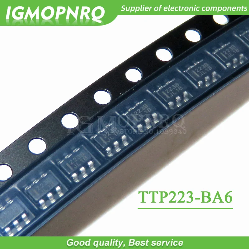 200pcs/lot TTP223-BA6 TTP223 BA6 Speed Touch IC chip Screen 223B SOT23-6 In Stock