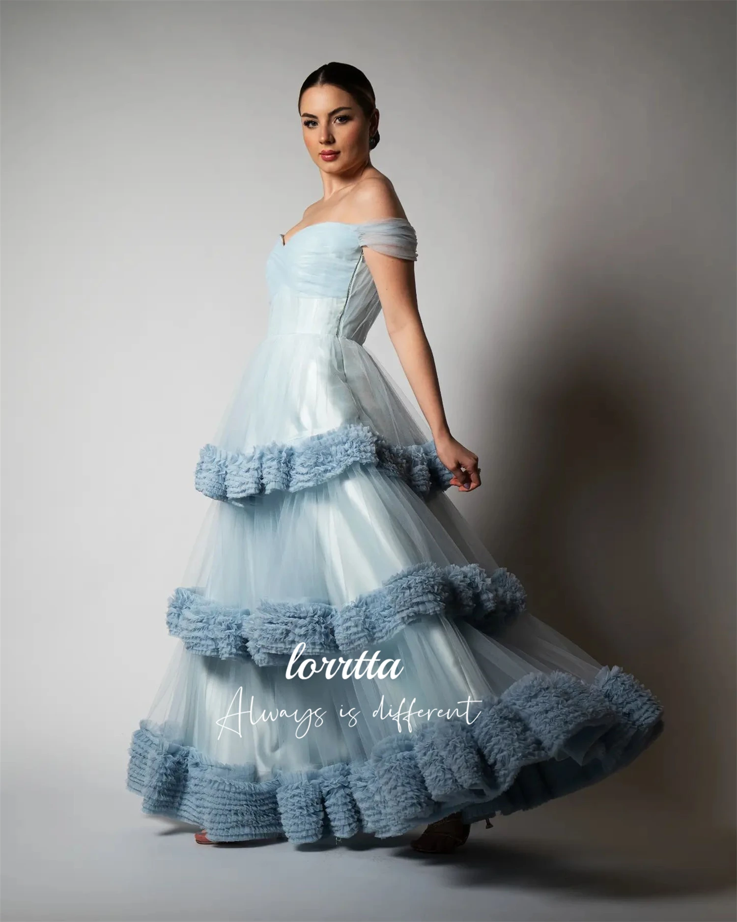 Vestido De noche Lorrtta, batas esponjosas De malla para graduación De boda, vestidos De cóctel, bata para fiesta De noche, lujosa, personalizada, فساتmavera