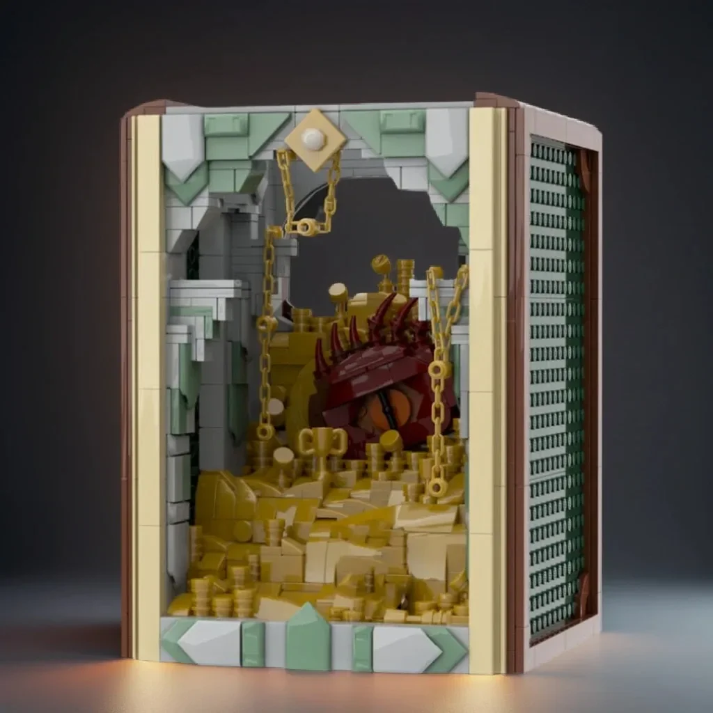 

1514pcs MOC Book Nook Smaug The Rings Building Blocks STEM Christmas Toy Gift STEAM Learning Hands-on Ability Up