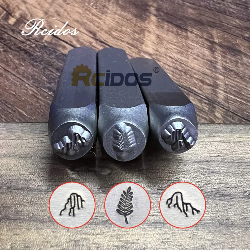 

RCIDOS 4 мм горный диапазон 6 мм дизайн листьев металлические ювелирные штампы, браслет DIY/ювелирные символы стальной штамп, цена 1 шт.