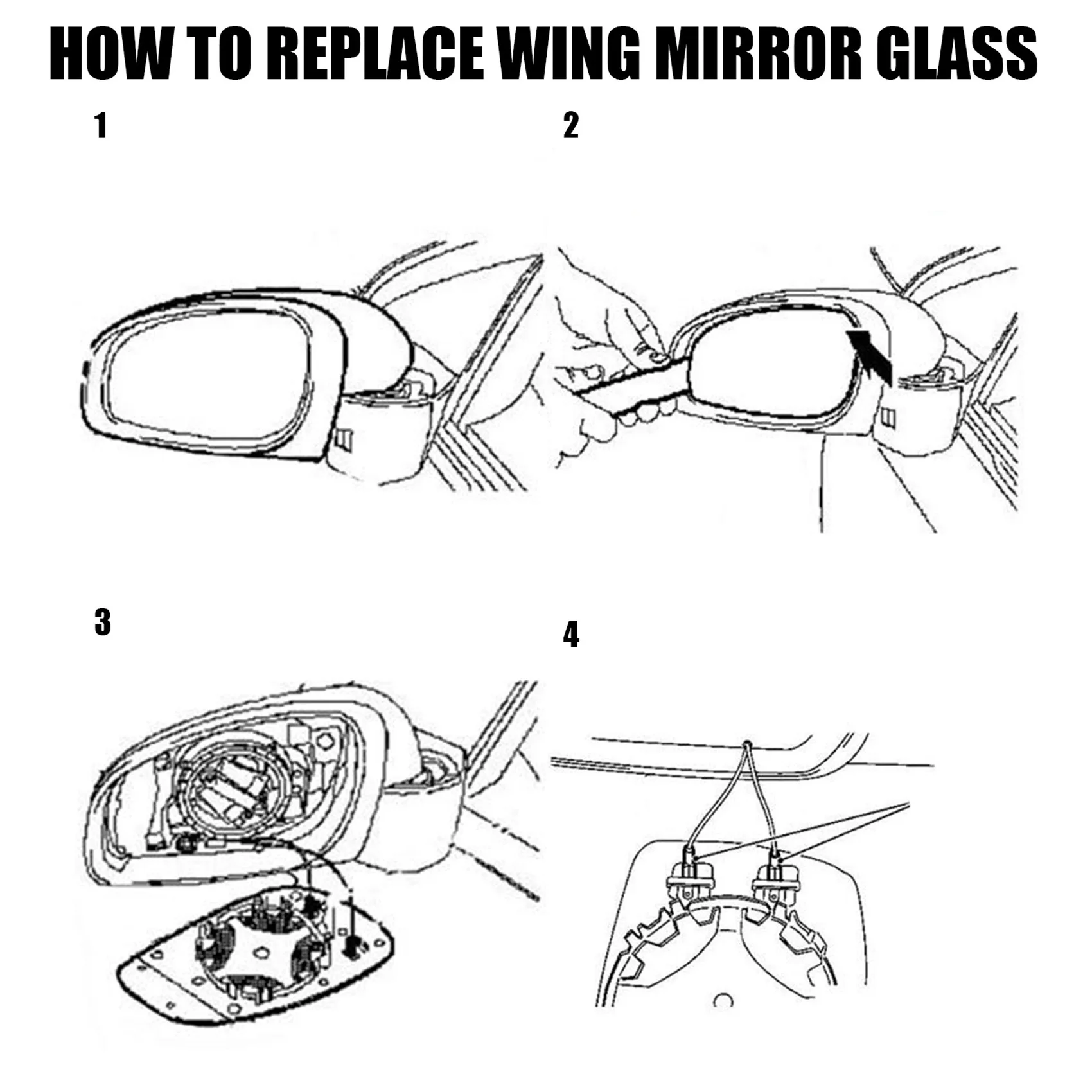 

A10E-2Pcs Car Heated Rearview Mirror Glass For VW Golf 5 MK5 Jetta Passat B6 2006-2009 3C0857521 3C0857522