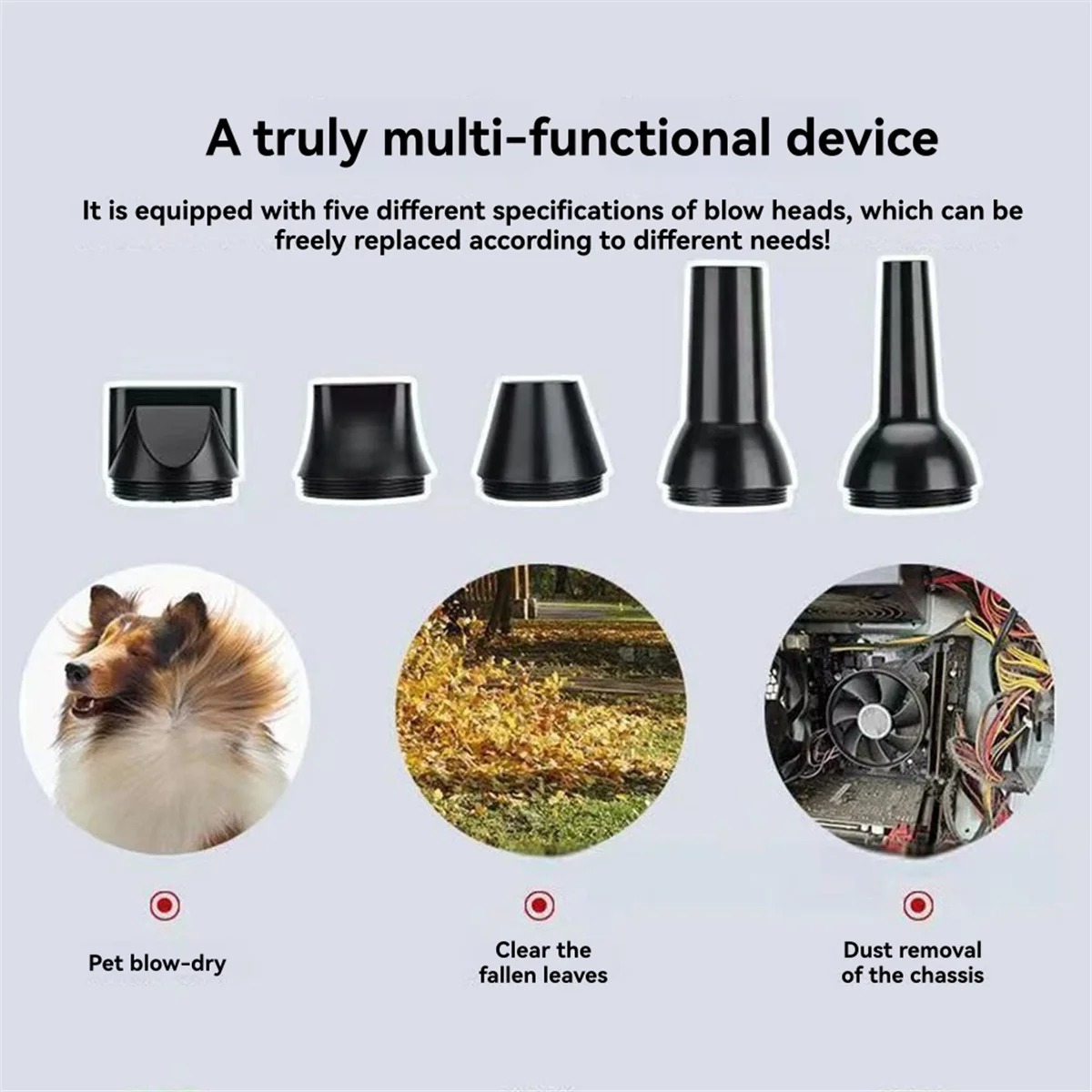 AA98 Mini Jet Blower Portable Violent Turbo Fan for 18V Li-Ion Battery Wireless Handheld Fan