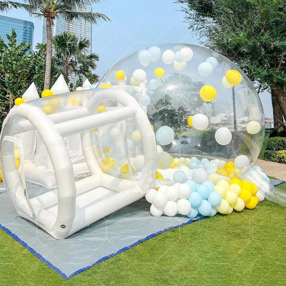 Maison à Bulles Transparente pour Enfant, Tente Gonflable avec Ballon pour ix, 3m