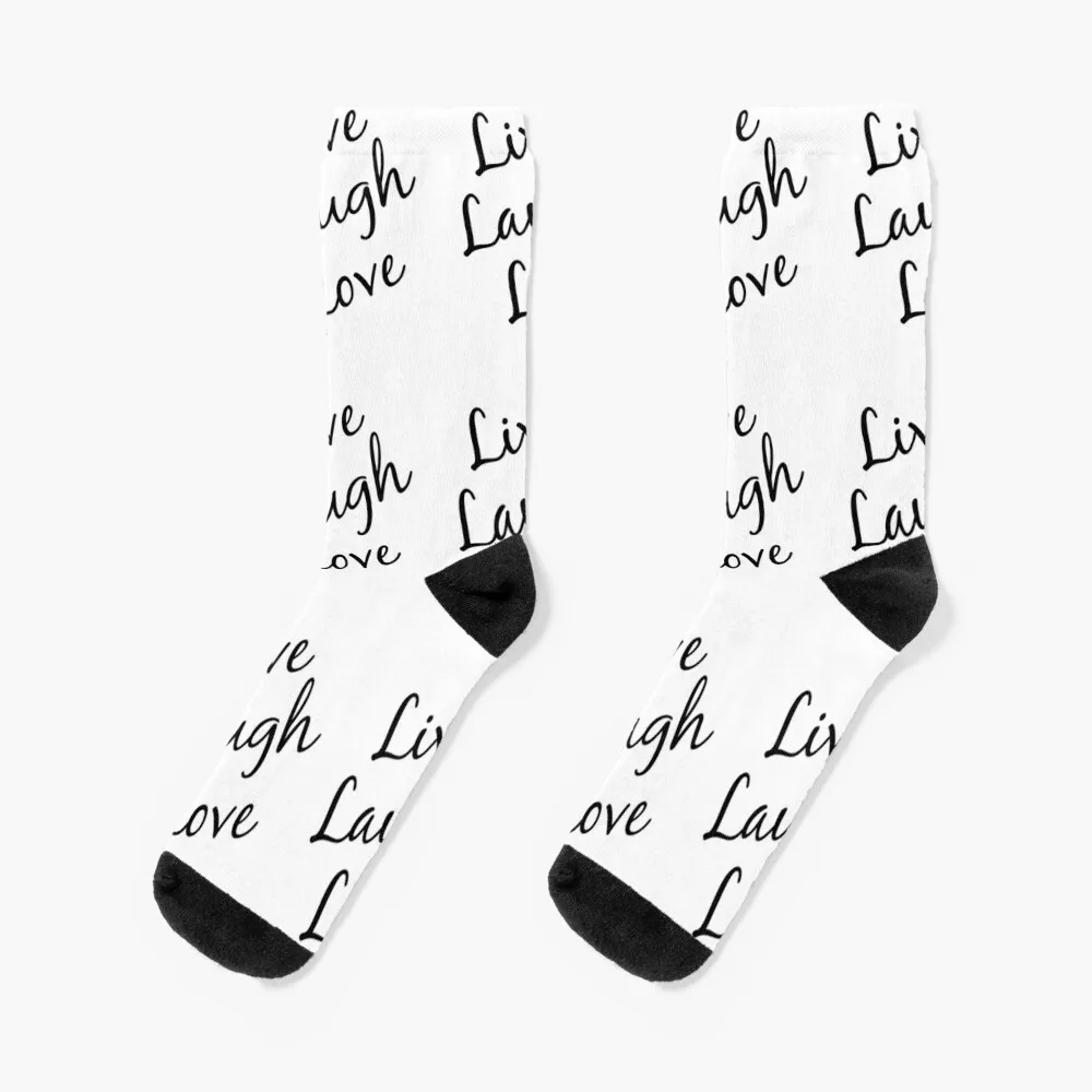 Live Laugh Love Socks sheer cotton Crossfit Men Socks Women's