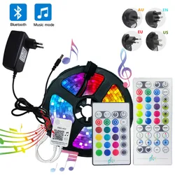 Striscia LED RGB 5050 2835 striscia luminosa a LED flessibile 10M 15M 20M 12V Set di nastri LED RGB con Controller musicale Wifi / Bluetooth