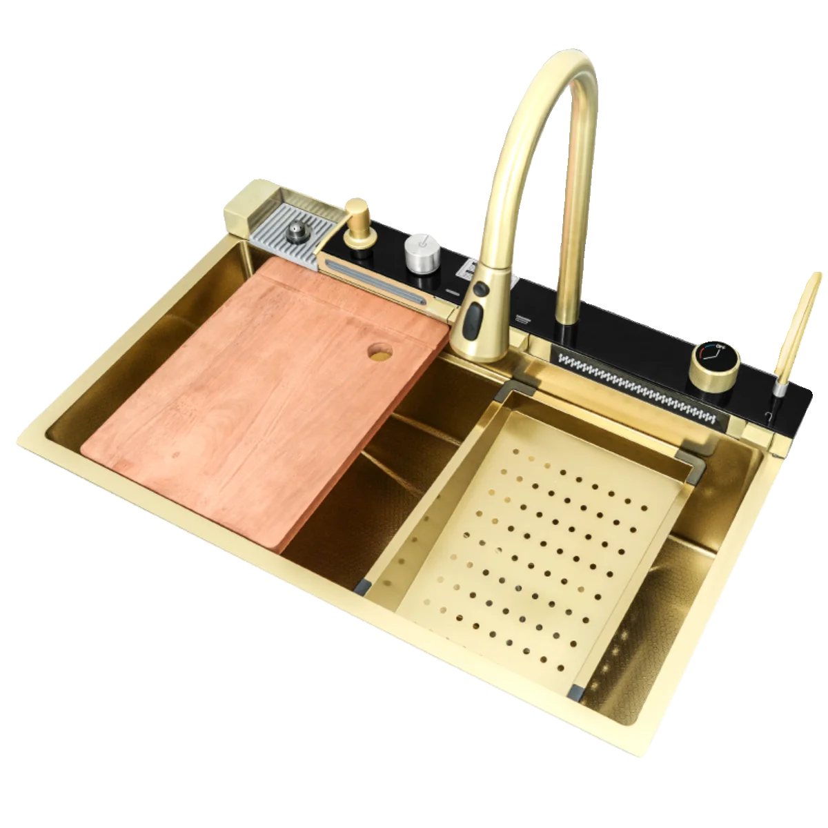 

Кухонные мойки с водопадом и цифровым дисплеем со светодиодной подсветкой и одним слотом и защитой от царапин