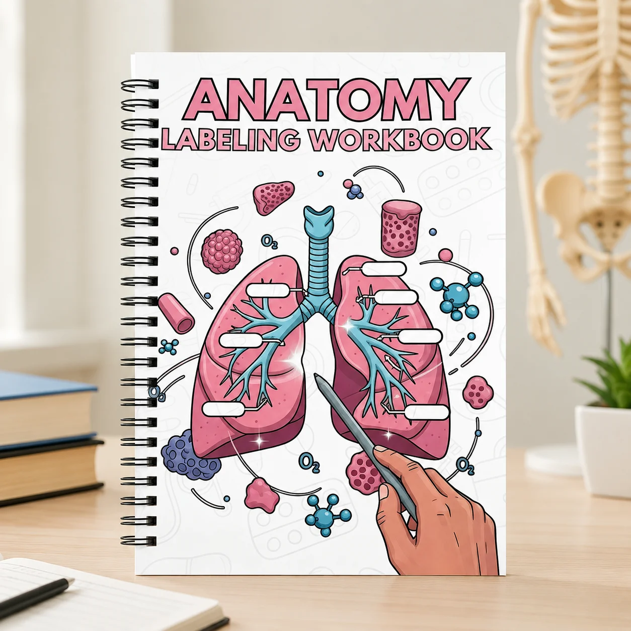 Human Anatomy Annotation Workbook, Nursing Student Study Guide with Visual Anatomy Exercises & Learning Practice Pages