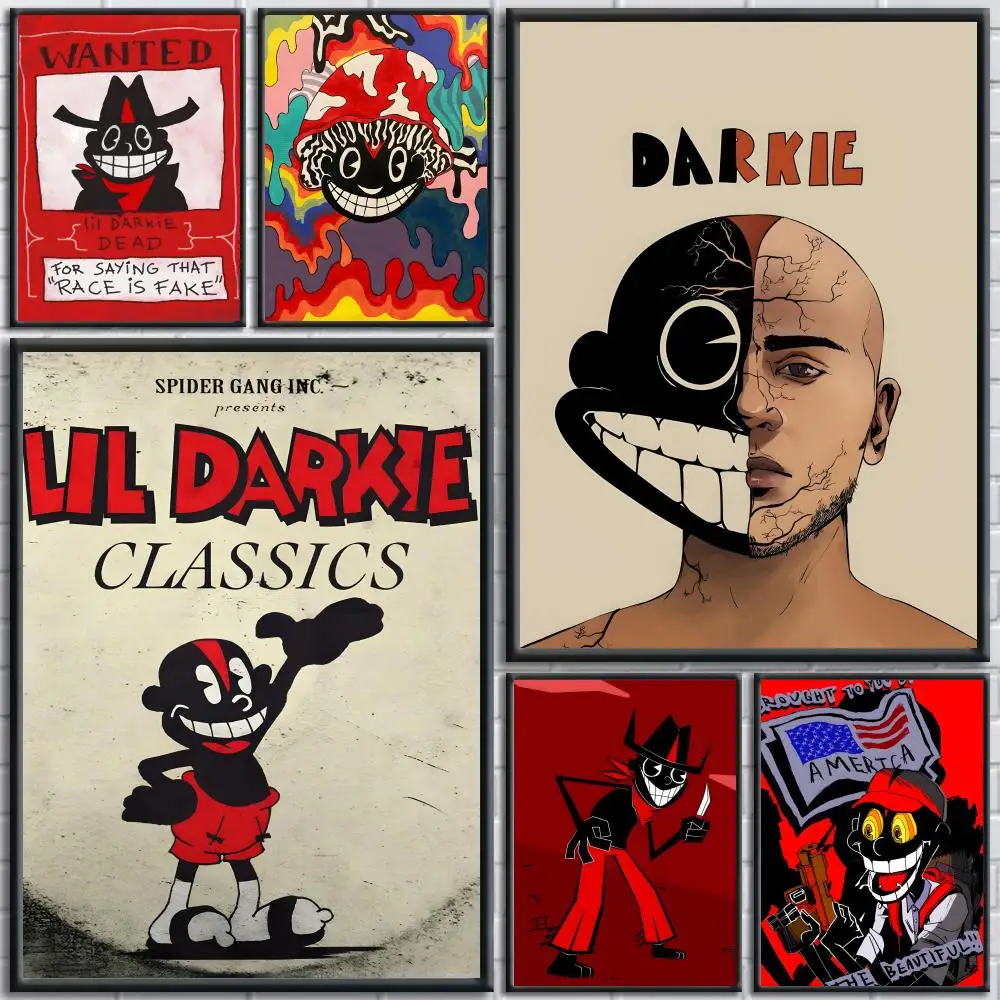 Hot Rapper L-Lil D-Darkie Poster Removable Wall Sticker Mural for Living Room – Art Poster Home Decoration Decal
