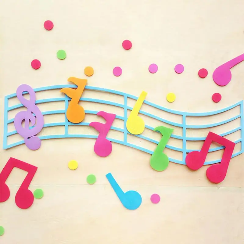 1Set Colorful Music Staples Set For Decorating A Baby's Music Corner For Kindergarten Daycare Decoration